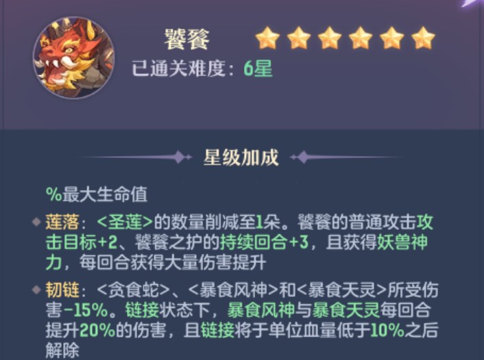 长安幻想山海试炼6星饕餮攻略 长安幻想山海试炼6星饕餮通关搭配方法