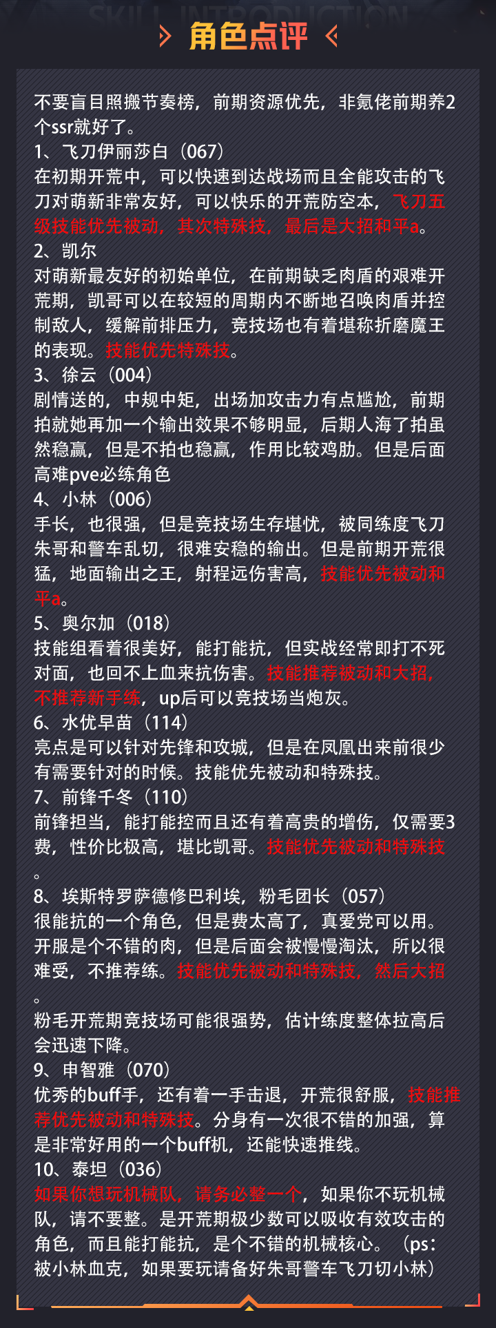 【首日攻略】角色节奏榜/组队阵容/养成机制解析图片_5