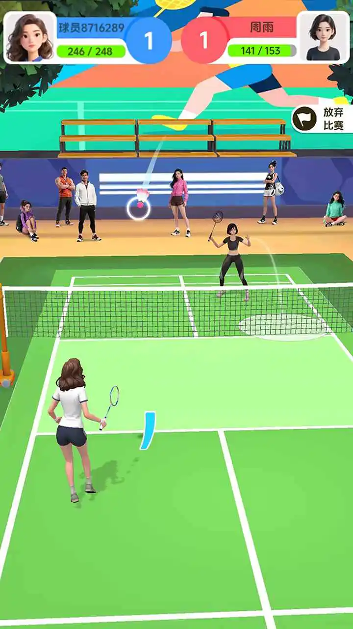 羽毛球对决图片