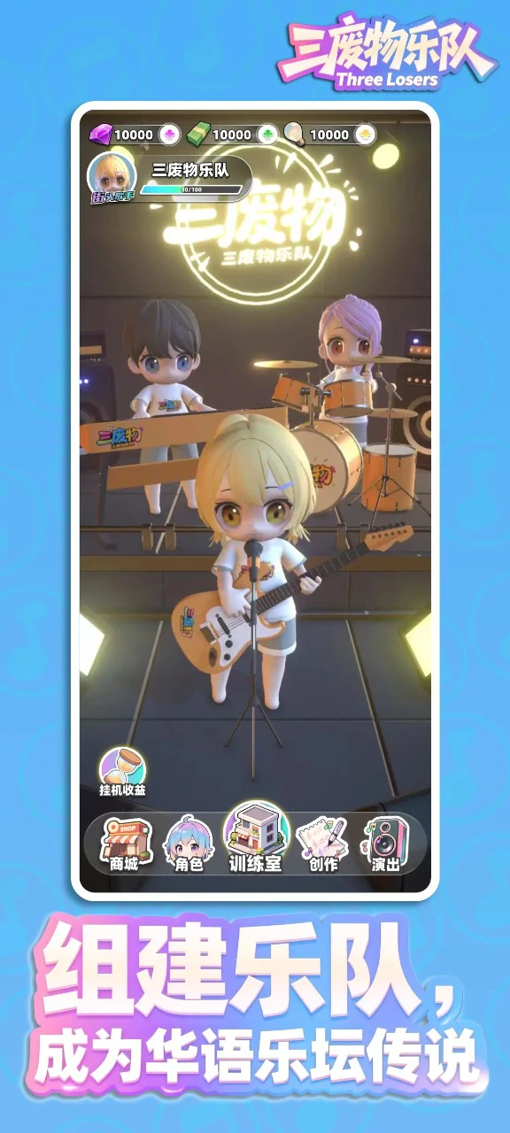 三废物乐队图片