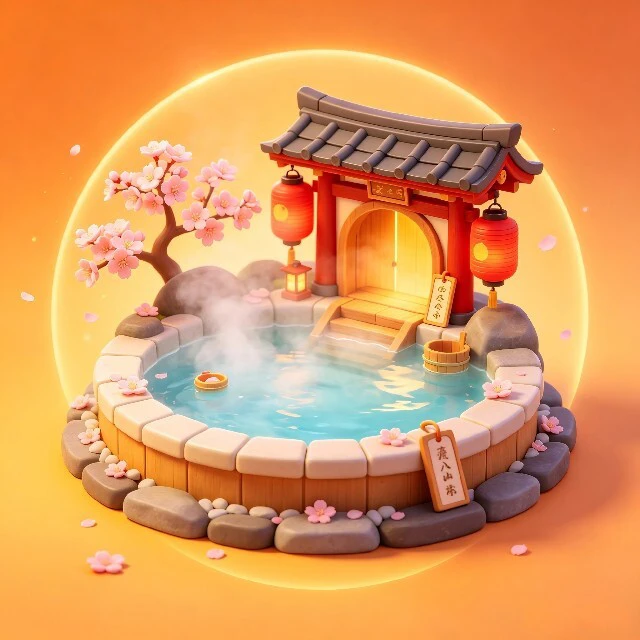休闲娱乐汤泉馆游戏ICON