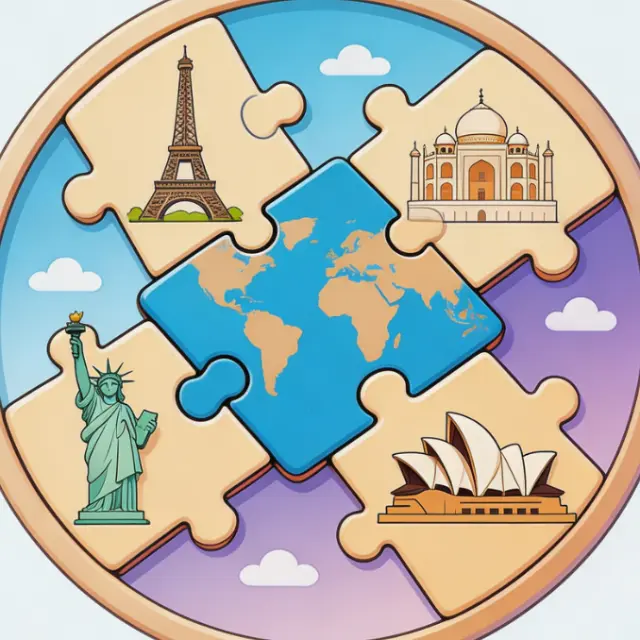 世界拼图旅行ICON