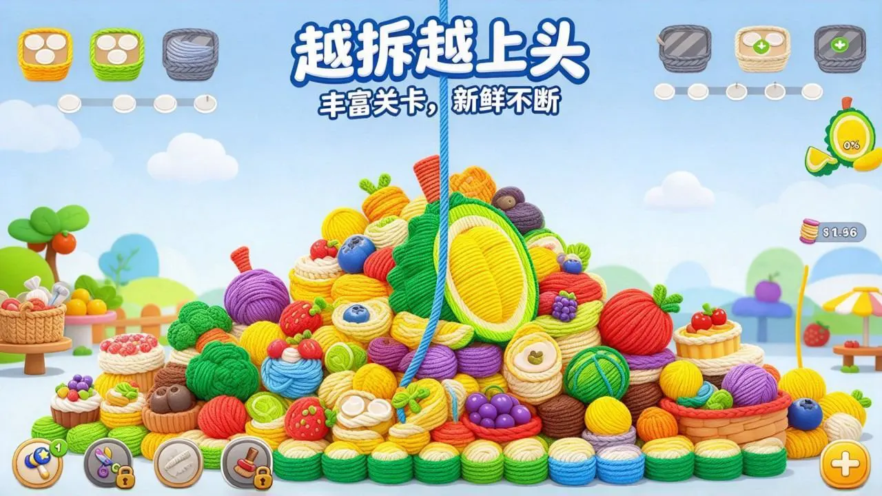 疯狂拆毛线解压_5