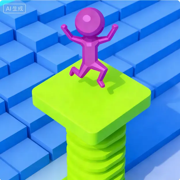 踩方块跑酷游戏ICON