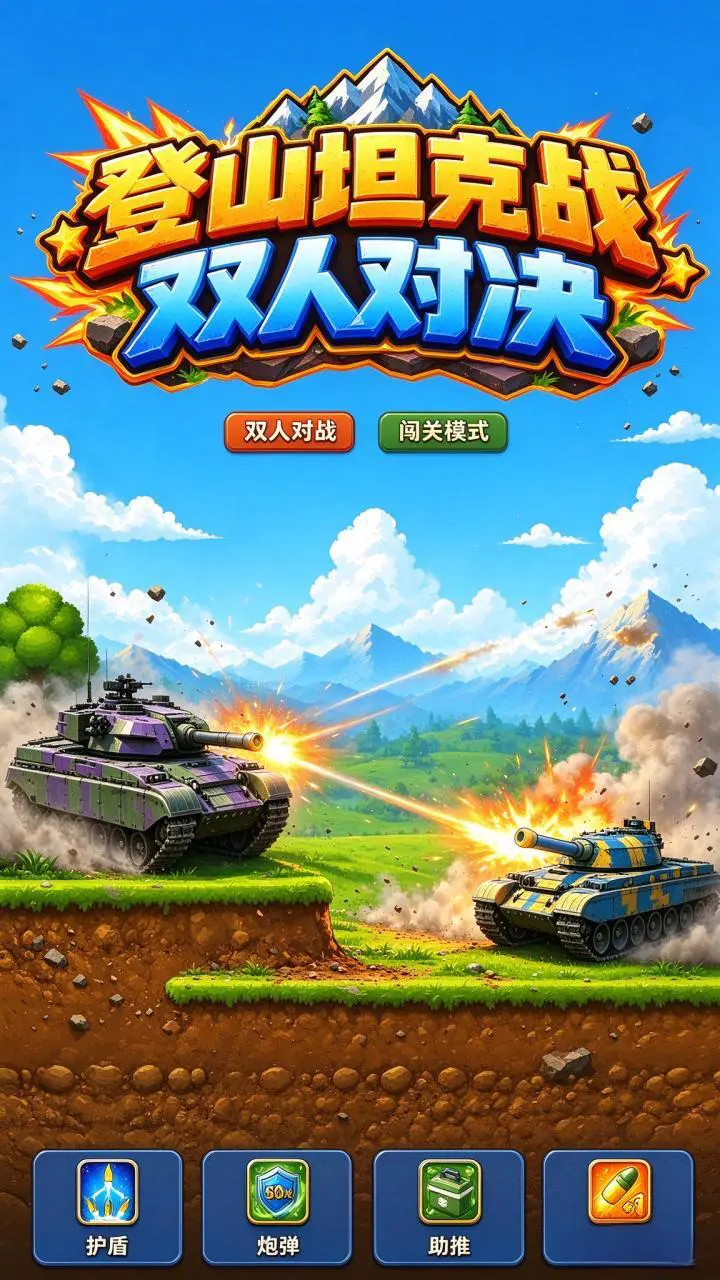 登山坦克战双人对决_2
