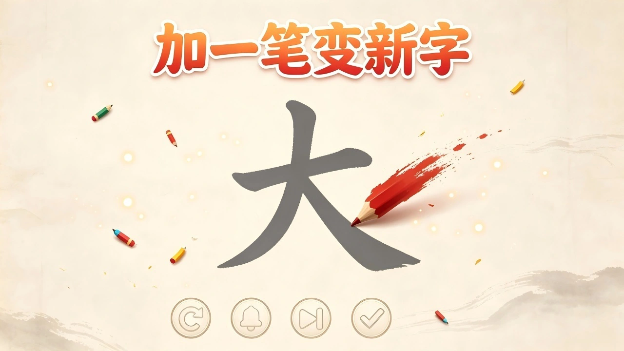 加一笔变新字_4