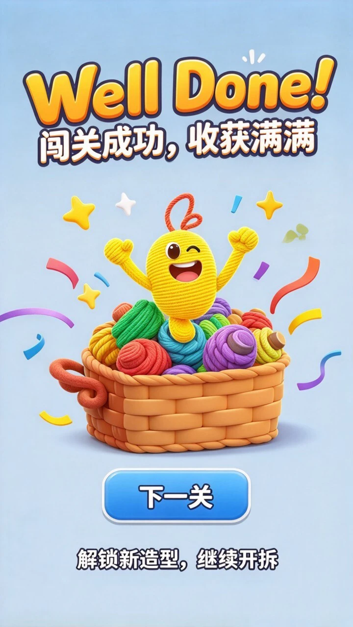 疯狂拆毛线解压_3