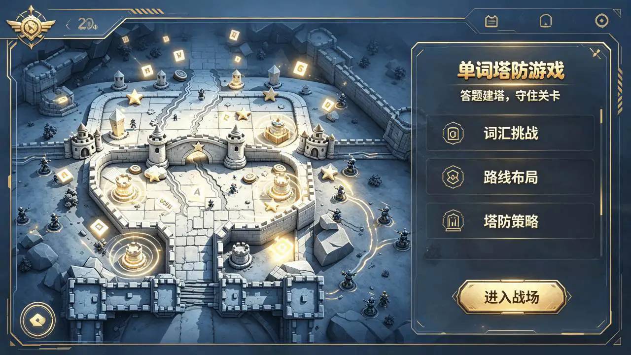 单词塔防游戏_4