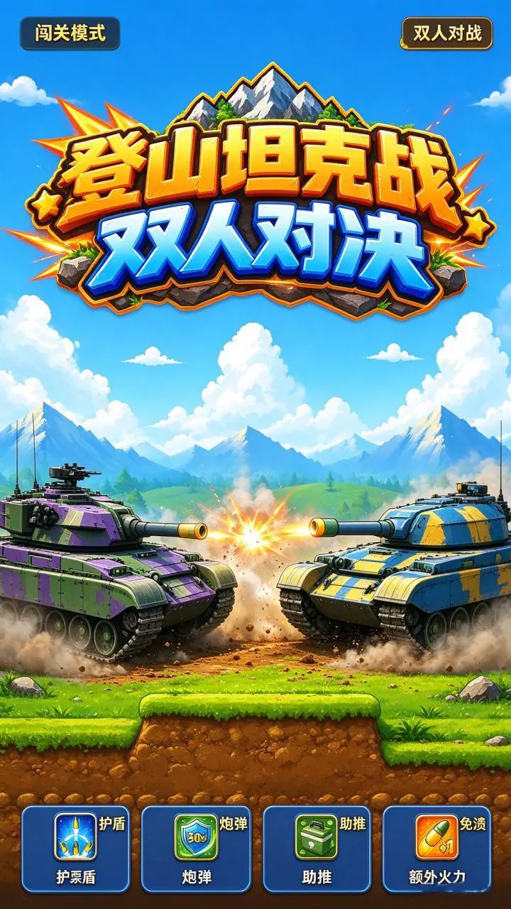 登山坦克战双人对决_1
