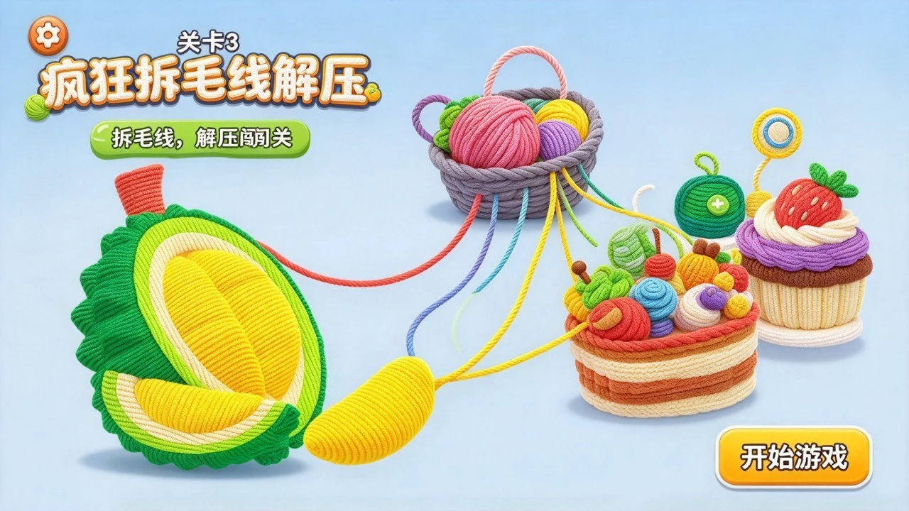 疯狂拆毛线解压_4