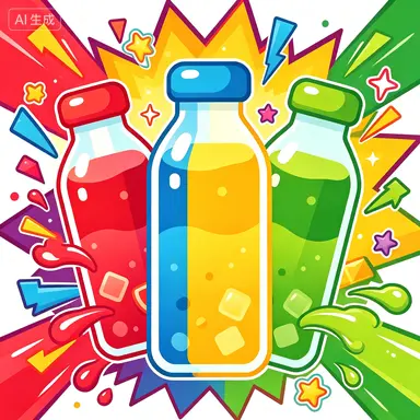 开心喝果汁ICON