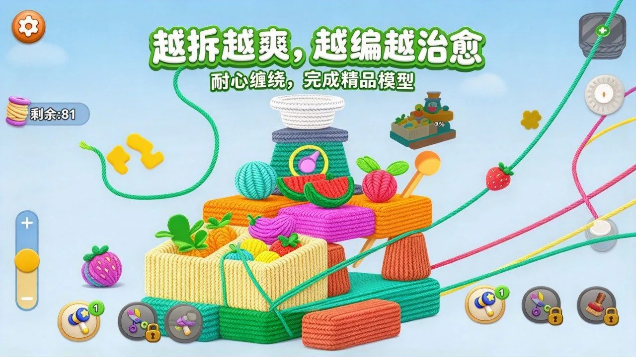 拆毛线解压游戏_5