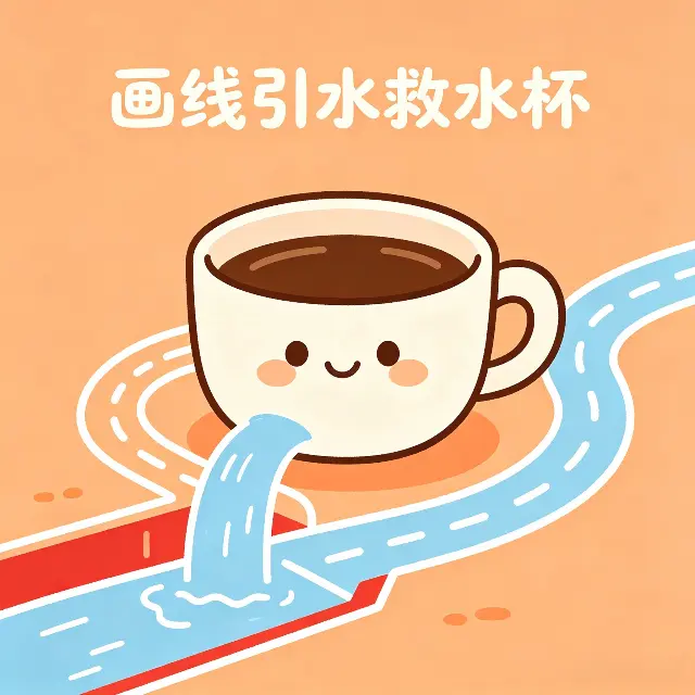 画线引水救水杯ICON