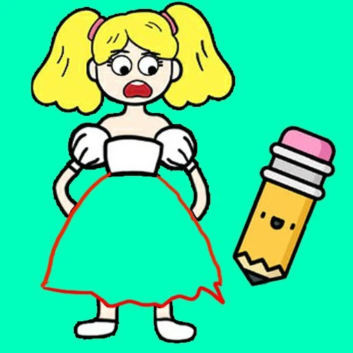 画线小女孩ICON