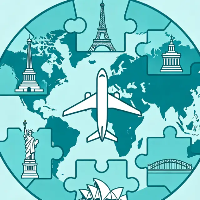 旅行拼图游戏ICON