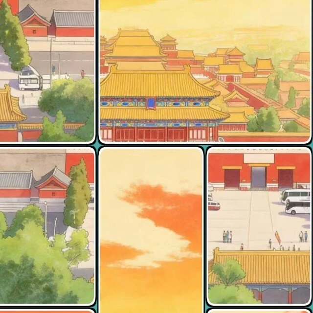 旅游景点拼图ICON