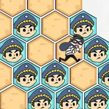 警察围堵抓小偷ICON